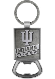 Indiana Hoosiers Double Sided Pewter Bottle Opener Keychain - Grey