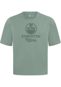 Levelwear Edmonton Oilers Green Signature Knit Shadow Surge Short Sleeve Fashion T Shirt