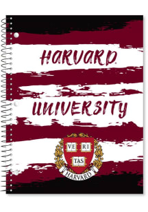 Harvard Crimson Wordmark and Seal Digital Print Wirebound Notebook and Folder - Crimson