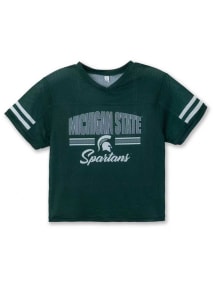 Michigan State Spartans Girls Green Mesh Football Jersey