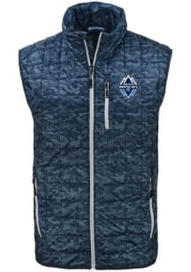 Cutter and Buck Vancouver Whitecaps FC Mens Navy Blue Rainier PrimaLoft Printed Sleeveless Jacket