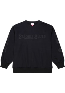 Mitchell and Ness St Louis Blues Mens Black Phantom Long Sleeve Fashion Sweatshirt