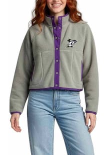 K-State Wildcats Womens Ash Snap To It Medium Weight Jacket