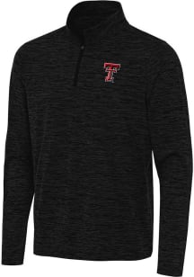 Antigua Texas Tech Red Raiders Mens Black Eternal Long Sleeve Qtr Zip Pullover