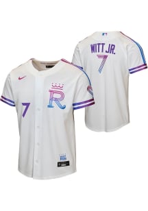 Bobby Witt Jr  Nike Kansas City Royals Youth White City Connect Home Run Jersey