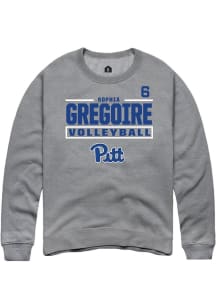 Sophia Gregoire Pitt Panthers Mens Graphite NIL Stacked Box Player Crew