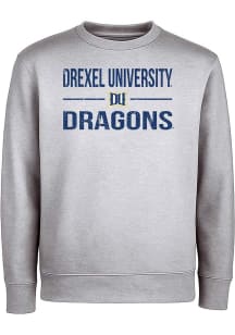 Drexel Dragons Youth Grey Cruz Long Sleeve Crew Sweatshirt
