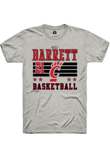 Kali Barrett Cincinnati Bearcats Ash NIL Striped Short Sleeve Player T Shirt