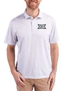 Cutter and Buck Big 12 Mens White Pike Symmetry Short Sleeve Polo