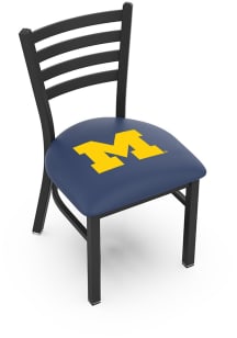 Michigan Wolverines Stationary Black Wrinkle Finish Pub Stool - Black
