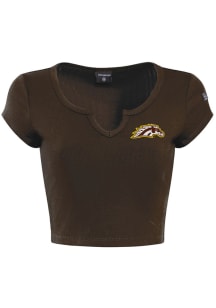 Hype and Vice Western Michigan Broncos Womens Brown Cali Short Sleeve T-Shirt