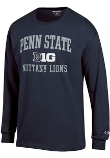 Champion Penn State Nittany Lions Navy Blue Big Ten Jersey Long Sleeve T Shirt