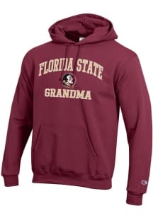 Champion Florida State Seminoles Mens Red Grandma Powerblend Long Sleeve Hoodie