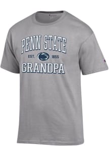Champion Penn State Nittany Lions Grey Est. Date Grandpa Jersey Short Sleeve T Shirt