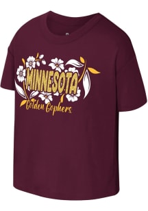 Colosseum Minnesota Golden Gophers Toddler Girls Maroon Grace Short Sleeve T-Shirt