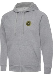 Antigua Pittsburgh Riverhounds SC Mens Grey Victory Long Sleeve Full Zip Jacket