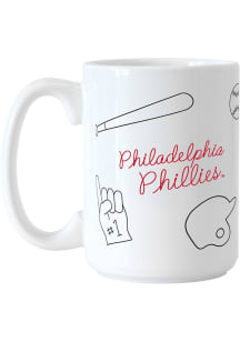 Philadelphia Phillies 18oz Playmaker Ceramic Mug - White