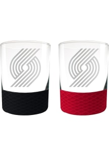 Portland Trail Blazers Commissioner Set Rock Glass - White