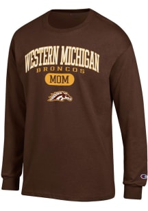 Champion Western Michigan Broncos Brown Pill Box Mom Jersey Long Sleeve T Shirt