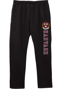 Harvard Crimson Mens Black Harvard Script Fashion Sweatpants