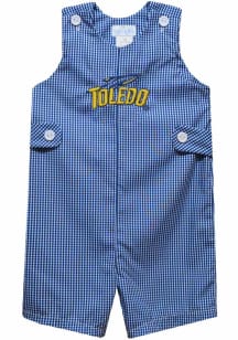 Vive La Fete Toledo Rockets Baby Navy Blue Gingham Overalls
