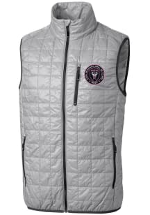 Cutter and Buck Inter Miami CF Big and Tall Grey Rainier PrimaLoft Mens Vest