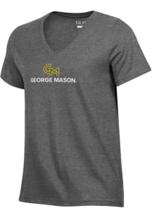 Gear For Sports George Mason University Womens Charcoal Ayla Short Sleeve T-Shirt