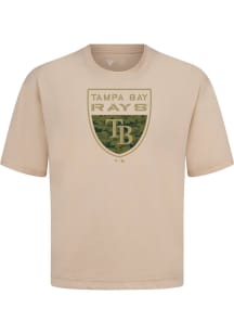 Levelwear Tampa Bay Rays Tan Signature Knit Buckler Short Sleeve Fashion T Shirt