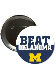 Michigan Wolverines Beat Oklahoma Button - Blue