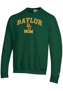 Champion Baylor Bears Mens Green Mom Powerblend Long Sleeve Crew Sweatshirt