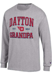 Champion Dayton Flyers Grey Est. Date Grandpa Jersey Long Sleeve T Shirt
