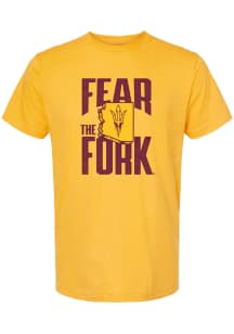 Summit Sportswear Arizona State Sun Devils Gold Fear the Fork Short Sleeve Fashion T Shirt