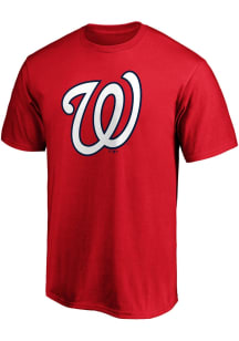 Washington Nationals Red Logo Short Sleeve T Shirt