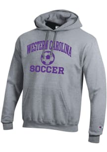 Champion Western Carolina Mens Grey Soccer Powerblend Long Sleeve Hoodie