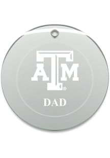 Texas A&M Aggies Dad Round Ornament - White