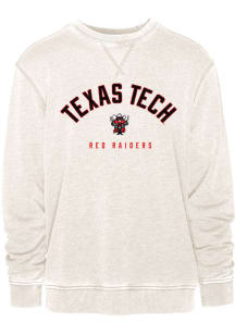 Texas Tech Red Raiders Mens Oatmeal Team Name Vintage Long Sleeve Fashion Sweatshirt