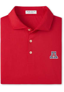 Peter Millar Arizona Wildcats Mens Red Hugo Short Sleeve Fashion Polo
