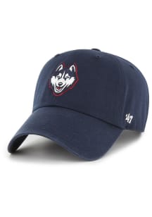 47 UConn Huskies Clean Up Adjustable Hat - Navy Blue