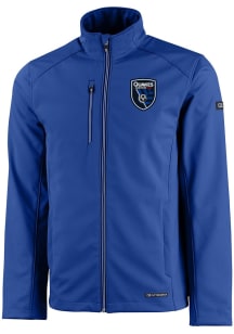 Cutter and Buck San Jose Earthquakes Mens Blue Evoke Light Weight Jacket
