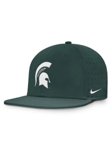 Nike Michigan State Spartans Mens Green Dugout True Aero Bill Fitted Hat