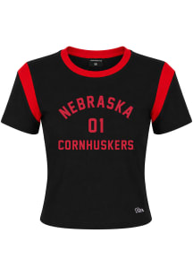 Hype and Vice Nebraska Cornhuskers Womens Black Sideline Short Sleeve T-Shirt