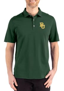 Cutter and Buck Baylor Bears Mens Green Advantage Refresh Short Sleeve Polo