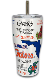 Florida Gators 30oz Campus Icons Stainless Steel Tumbler - White