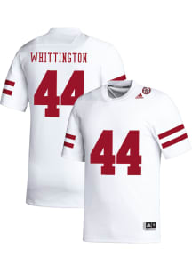 Jahsear Whittington   Nebraska Cornhuskers White NIL Name And Number Football Jersey