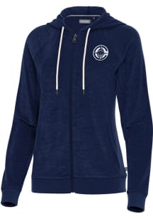 Antigua Los Angeles Clippers Womens Navy Blue Favorite Long Sleeve Full Zip Jacket