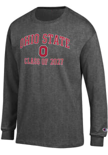 Champion Ohio State Buckeyes Charcoal Font Class of 2027 Jersey Long Sleeve T Shirt