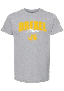 Summit Sportswear Drexel Dragons Womens Grey Mom Short Sleeve T-Shirt