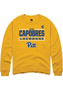 Anna Capobres Pitt Panthers Mens Gold NIL Stacked Box Player Crew