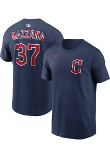 Travis Bazzana Cleveland Guardians Blue Home Short Sleeve Player T Shirt