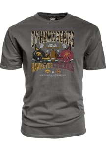 Blue 84 Iowa Hawkeyes Black Football vs Iowa State Cyclones Short Sleeve T Shirt